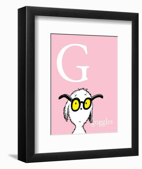 G is for Goggles (pink)-Theodor (Dr. Seuss) Geisel-Framed Art Print