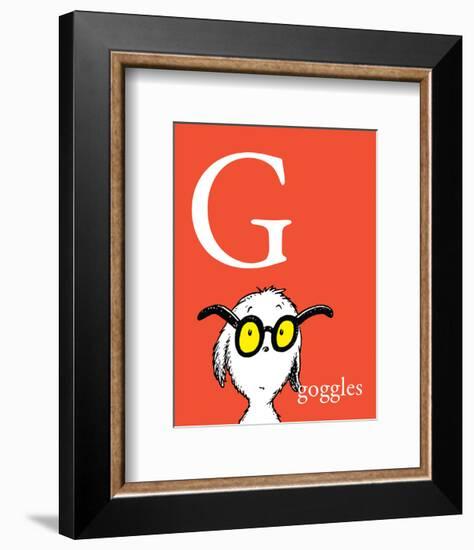 G is for Goggles (red)-Theodor (Dr. Seuss) Geisel-Framed Art Print
