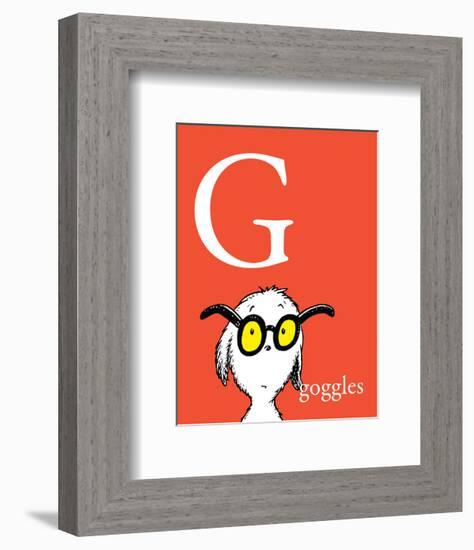 G is for Goggles (red)-Theodor (Dr. Seuss) Geisel-Framed Art Print