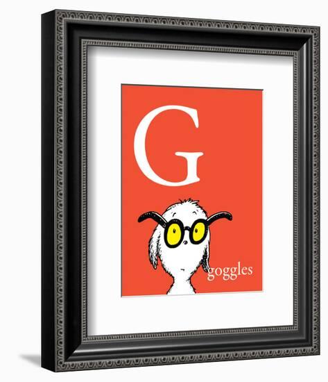 G is for Goggles (red)-Theodor (Dr. Seuss) Geisel-Framed Art Print