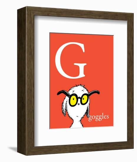 G is for Goggles (red)-Theodor (Dr. Seuss) Geisel-Framed Art Print