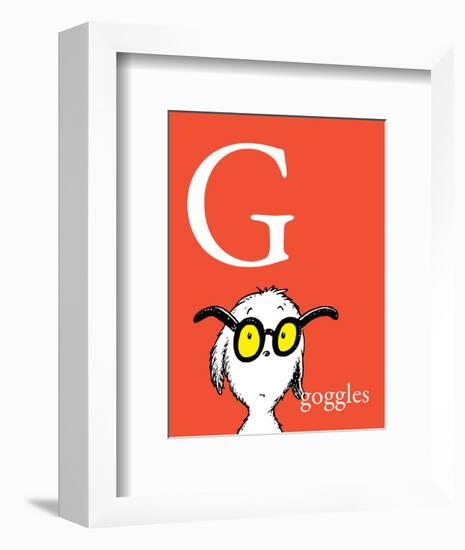 G is for Goggles (red)-Theodor (Dr. Seuss) Geisel-Framed Art Print