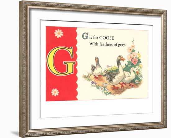 G is for Goose-null-Framed Art Print