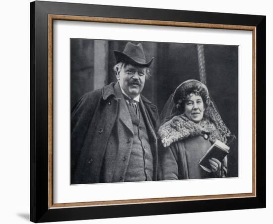 G. K. Chesterton with His Wife Frances Blogg-null-Framed Giclee Print