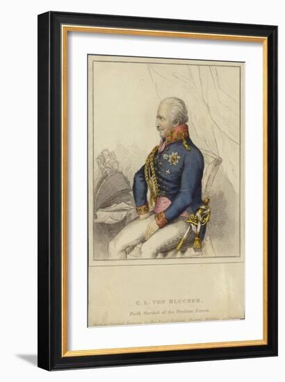 G L Von Blucher, Field Marshal of the Prussian Forces (1742-1819)-German School-Framed Giclee Print