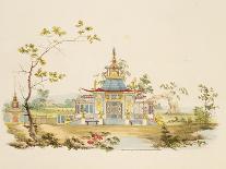 Design for a Chinese Temple, C.1810 (Pen and Ink and W/C on Paper)-G. Landi-Laminated Giclee Print