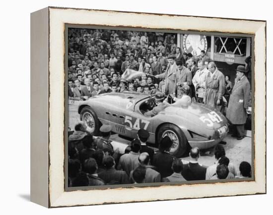 G Marzotto in a 4.1 Ferrari, Taking Part in the Mille Miglia, 1953-null-Framed Premier Image Canvas