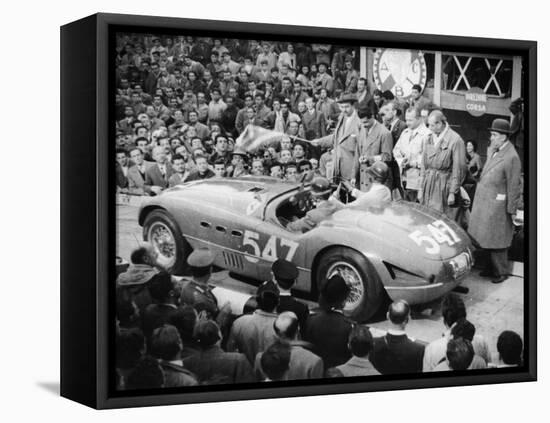G Marzotto in a 4.1 Ferrari, Taking Part in the Mille Miglia, 1953-null-Framed Premier Image Canvas