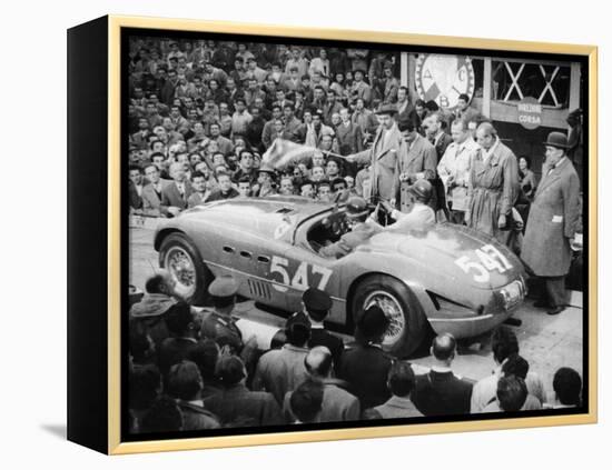 G Marzotto in a 4.1 Ferrari, Taking Part in the Mille Miglia, 1953-null-Framed Premier Image Canvas