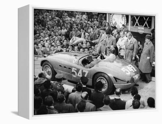 G Marzotto in a 4.1 Ferrari, Taking Part in the Mille Miglia, 1953-null-Framed Premier Image Canvas