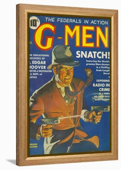 G-Men, FBI Detectives Pulp Fiction Magazine, USA, 1935-null-Framed Premier Image Canvas