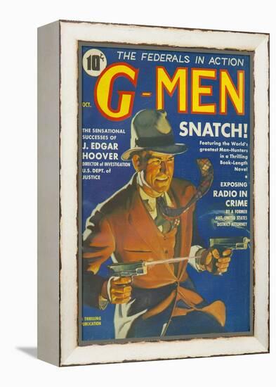 G-Men, FBI Detectives Pulp Fiction Magazine, USA, 1935-null-Framed Premier Image Canvas