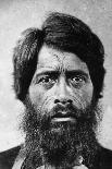 Maori Man with Facial 'te Moko' Tattoo, 1860-G. W. Bishop-Photographic Print