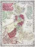 Map: Boston, 1865-G. W. Colton-Framed Giclee Print