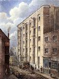 Hay's Wharf with Carts Being Loaded Up Outside, Bermondsey, London, 1834-G Yates-Giclee Print