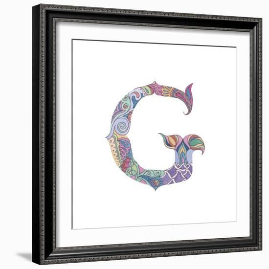 G-Green Girl-Framed Giclee Print