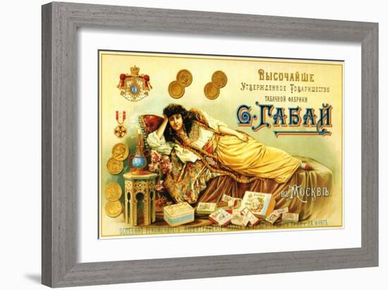 Gabbai Tobacco Factory in Moscow, Approved by the Crown-null-Framed Premium Giclee Print