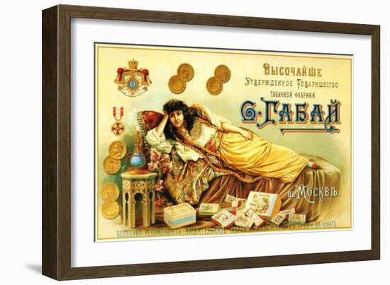 Gabbai Tobacco Factory in Moscow, Approved by the Crown-null-Framed Premium Giclee Print