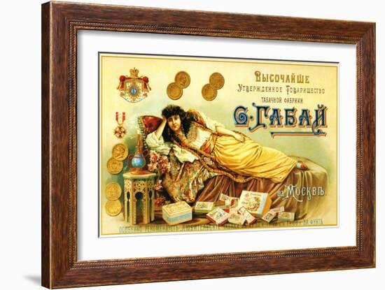 Gabbai Tobacco Factory in Moscow, Approved by the Crown-null-Framed Premium Giclee Print