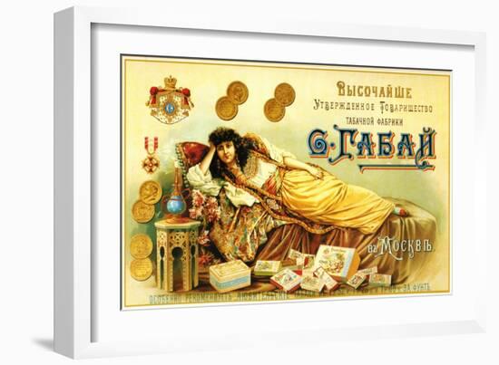 Gabbai Tobacco Factory in Moscow, Approved by the Crown-null-Framed Premium Giclee Print
