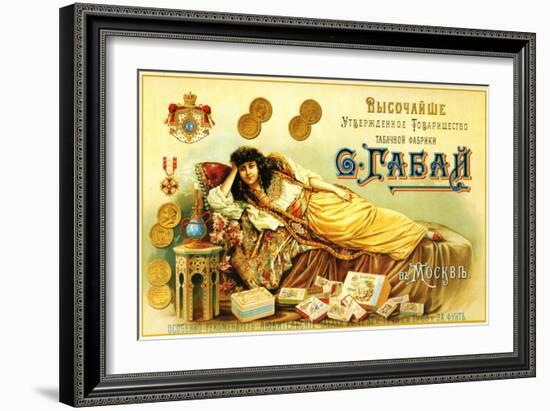 Gabbai Tobacco Factory in Moscow, Approved by the Crown-null-Framed Premium Giclee Print
