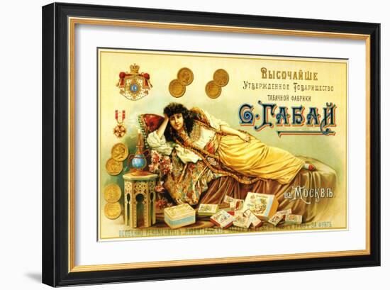 Gabbai Tobacco Factory in Moscow, Approved by the Crown-null-Framed Premium Giclee Print