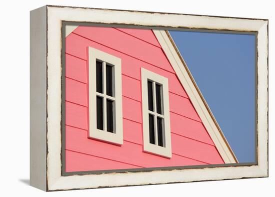 Gable Roof with White Windows on Wooden House-leisuretime70-Framed Premier Image Canvas