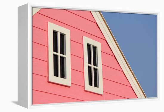 Gable Roof with White Windows on Wooden House-leisuretime70-Framed Premier Image Canvas