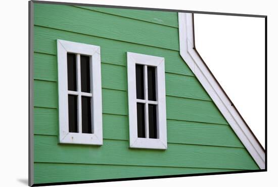 Gable Roof with White Windows on Wooden House-leisuretime70-Mounted Photographic Print