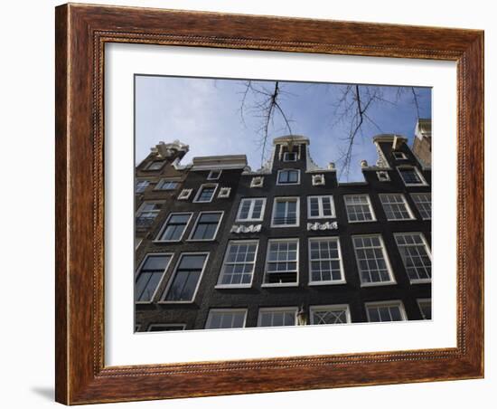 Gabled Houses, Amsterdam, Netherlands, Europe-Amanda Hall-Framed Photographic Print