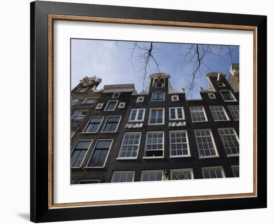 Gabled Houses, Amsterdam, Netherlands, Europe-Amanda Hall-Framed Photographic Print