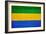 Gabon Flag Design with Wood Patterning - Flags of the World Series-Philippe Hugonnard-Framed Art Print