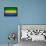 Gabon Flag Design with Wood Patterning - Flags of the World Series-Philippe Hugonnard-Framed Stretched Canvas displayed on a wall