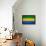 Gabon Flag Design with Wood Patterning - Flags of the World Series-Philippe Hugonnard-Framed Stretched Canvas displayed on a wall