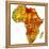 Gabon on Actual Map of Africa-michal812-Framed Stretched Canvas