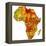 Gabon on Actual Map of Africa-michal812-Framed Stretched Canvas