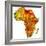 Gabon on Actual Map of Africa-michal812-Framed Premium Giclee Print