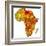 Gabon on Actual Map of Africa-michal812-Framed Art Print