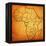 Gabon on Actual Map of Africa-michal812-Framed Stretched Canvas