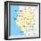 Gabon Political Map-Peter Hermes Furian-Framed Art Print