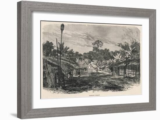 Gabon, Village C1870-null-Framed Art Print