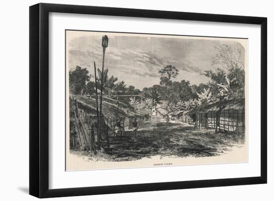 Gabon, Village C1870-null-Framed Art Print