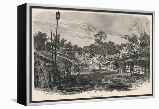 Gabon, Village C1870-null-Framed Stretched Canvas