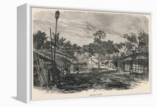 Gabon, Village C1870-null-Framed Stretched Canvas