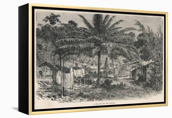 Gabon Village-null-Framed Stretched Canvas