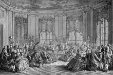'Le Grand Café' 1759-Gabriel De Saint-aubin-Framed Premier Image Canvas