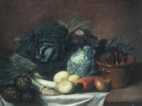 Still Life with Artichokes, Asparagus and Cabbage-Gabriel Germain Joncherie-Giclee Print