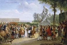 Ludwig XIV, at the Unveiling of the Sculpture Milon of Croton from P. Puget, 1814-Gabriel Lemonnier-Framed Giclee Print