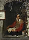 A Woman Seated Drawing, C1649-1667-Gabriel Metsu-Framed Giclee Print
