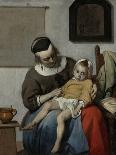 A Man and a Woman Seated by a Virginal, C1649-1667-Gabriel Metsu-Mounted Giclee Print